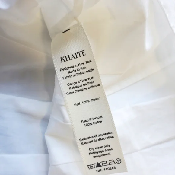 NWT$1,280 Khaite Westin Pintucked Seamed Cotton Poplin Top Sz 10 M - Picture 8 of 16